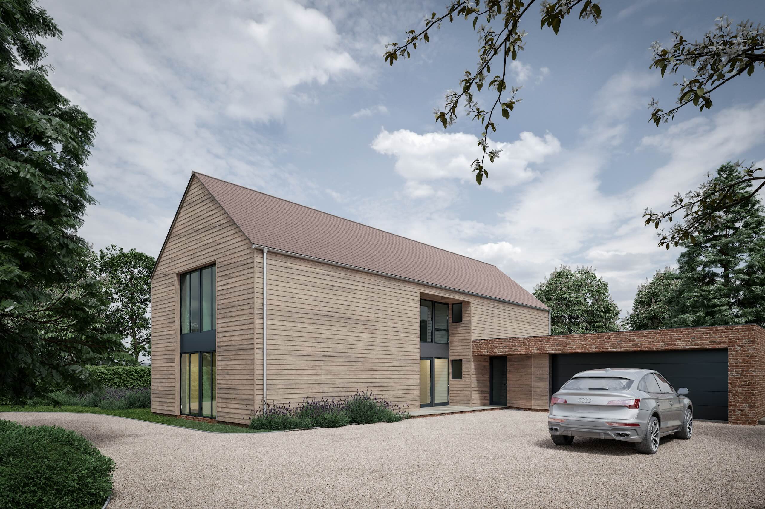 Timber Clad self build property Design Oxfordshire